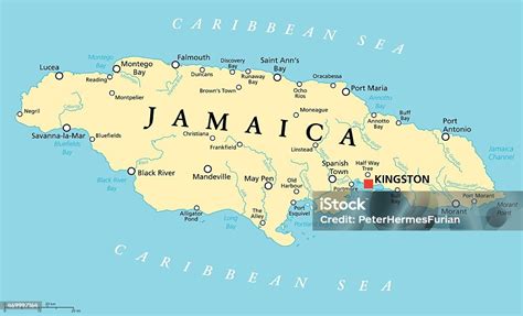 Jamaica Mapa Politico .